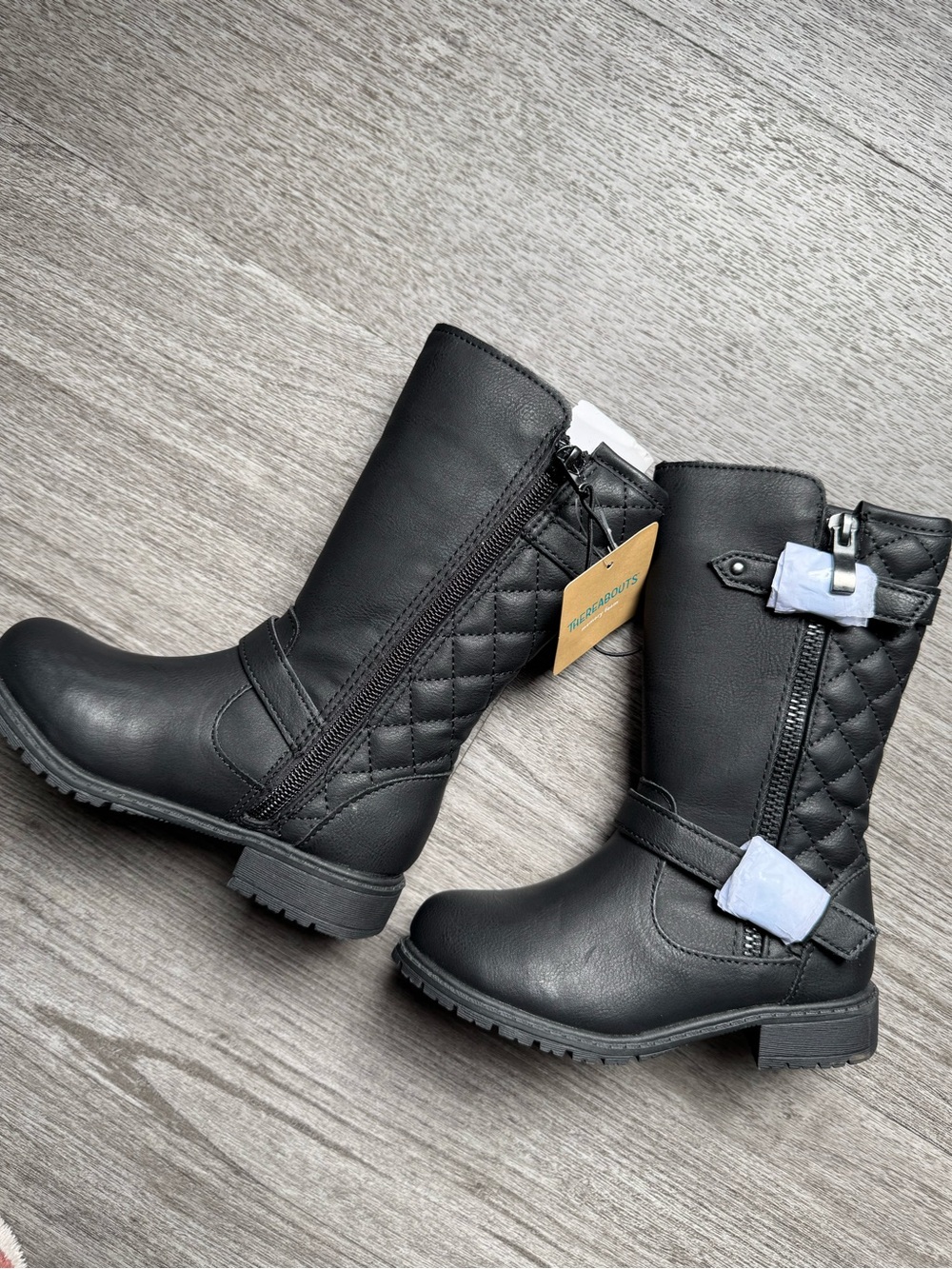 Girls' Black Mid-Calf Boots